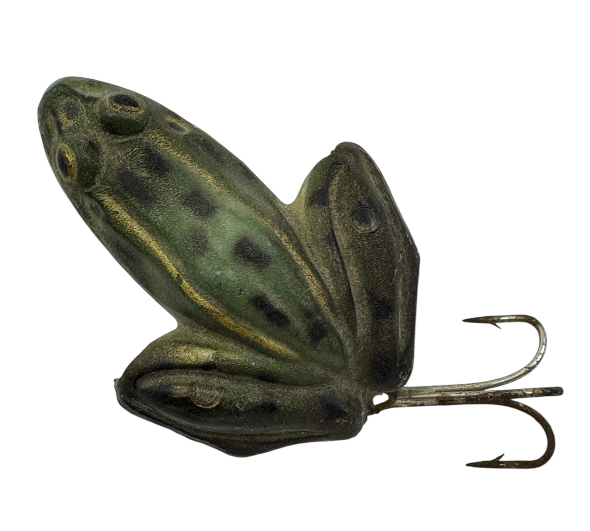 DOVER, NEW JERSEY • F.S. BURROUGHS & COMPANY CROAKER FROG ANTIQUE FISHING LURE • RARE RATTLER