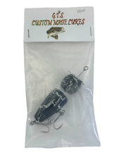 Load image into Gallery viewer, Black Crackle  Surface Bait. GEORGE SARSFIELD GTS CUSTOM MADE LURES ORBIT HEAD Fishing Lure
