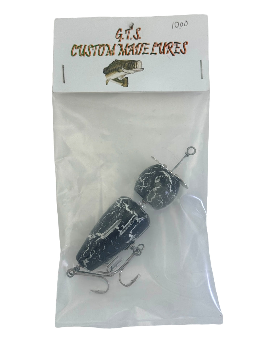 Black Crackle  Surface Bait. GEORGE SARSFIELD GTS CUSTOM MADE LURES ORBIT HEAD Fishing Lure
