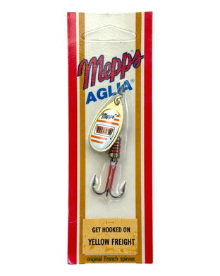 Mepps Aglia Spinnerbait. Yellow Freight Trucking Advertising Lure.