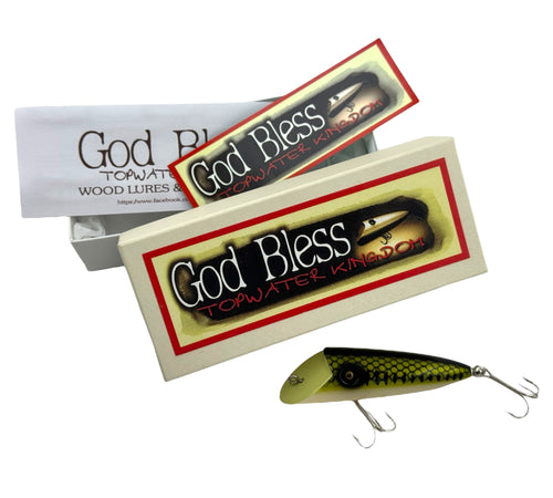 GOD BLESS FACTORY LUNATIC JR TOPWATER FISHING LURE in BABY BASS