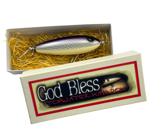 GOD BLESS FACTORY [JAPAN] LIGHTNING STRIKE 2 HOOKER FISHING LURE. PURPLE SCALE. TOPWATER KINGDOM.