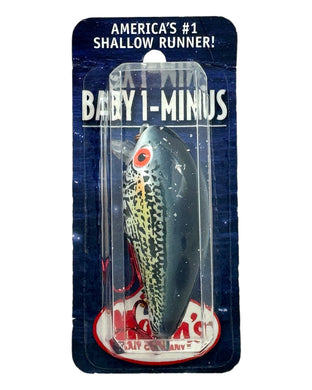 Manns Baits Baby 1- Fishing Lure in GRAY GHOST. Red Treble Hooks.