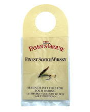 Load image into Gallery viewer, FAMOUS GROUSE SCOTCH WHISKEY BOTTLE PROMO. WET FLY with OLIVE FEATHERS.
