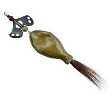 Load image into Gallery viewer, HANDCARVED WOOD FROG MUSKY LURE by GREEN BAY DECOY MAKER, DAVID CHARLES. Fur Tail

