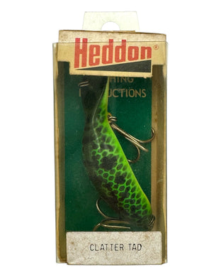 HEDDON 9900 SERIES CLATTER TAD TADPOLLY Antique Fishing Lure in GREEN CRAWDAD