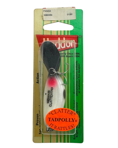 HEDDON LURES CLATTER TAD TADPOLLY in PANDA. RATTLING DIVER.