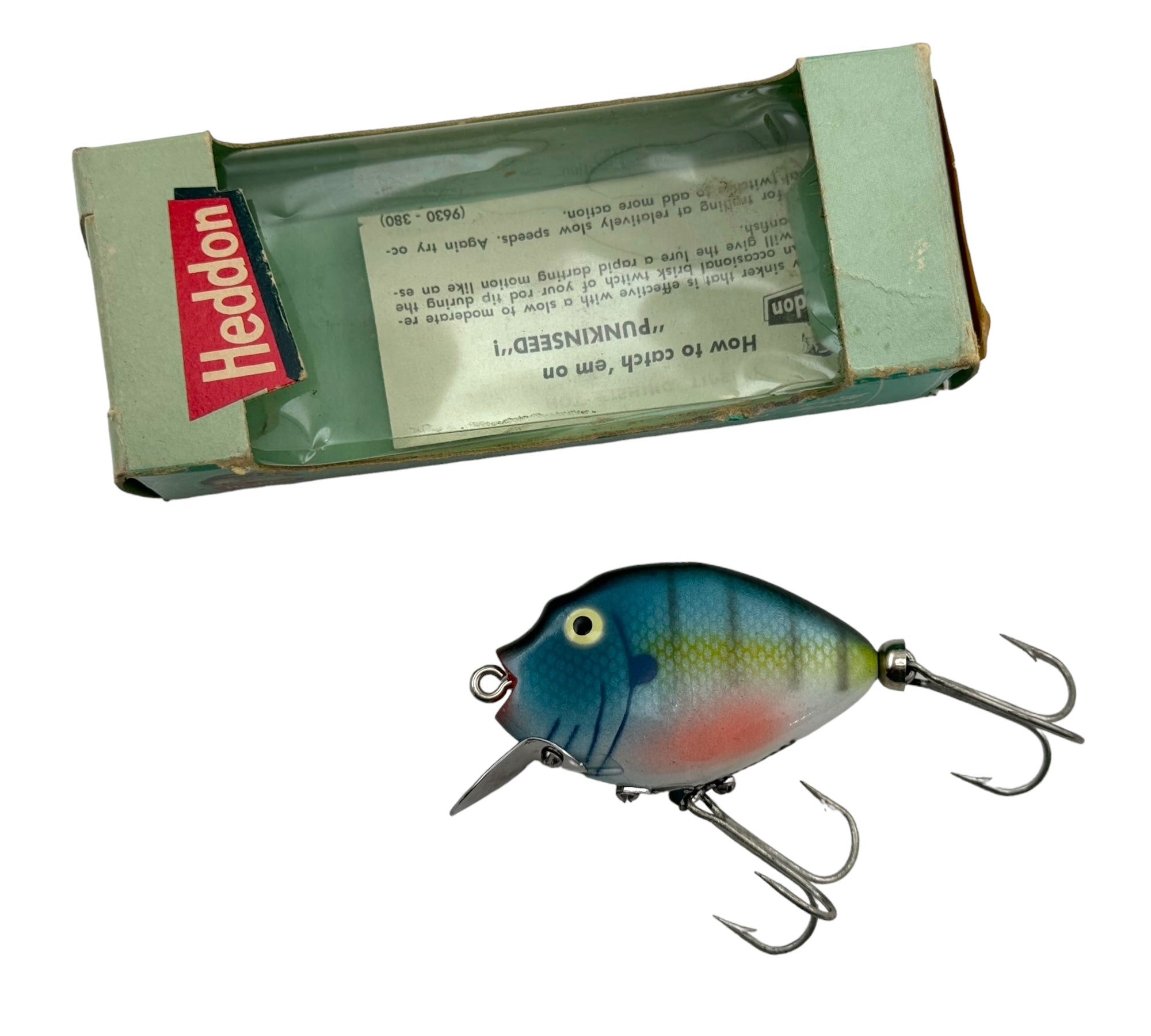 MARKED BOX • HEDDON LURES PUNKINSEED SPOOK Vintage Fishing Lure • 9630 BGL BLUEGILL