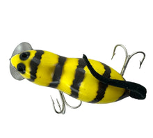 Cargar imagen en el visor de la galería, Dorsal View of HEDDON MEADOW MOUSE Fishing Lure in MB YELLOW TIGER
