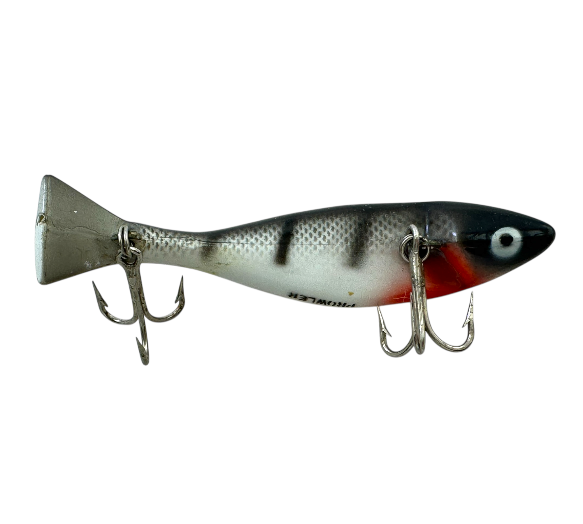 HEDDON PROWLER VINTAGE FISHING LURE • #7025 BWX BLACK/BLACK