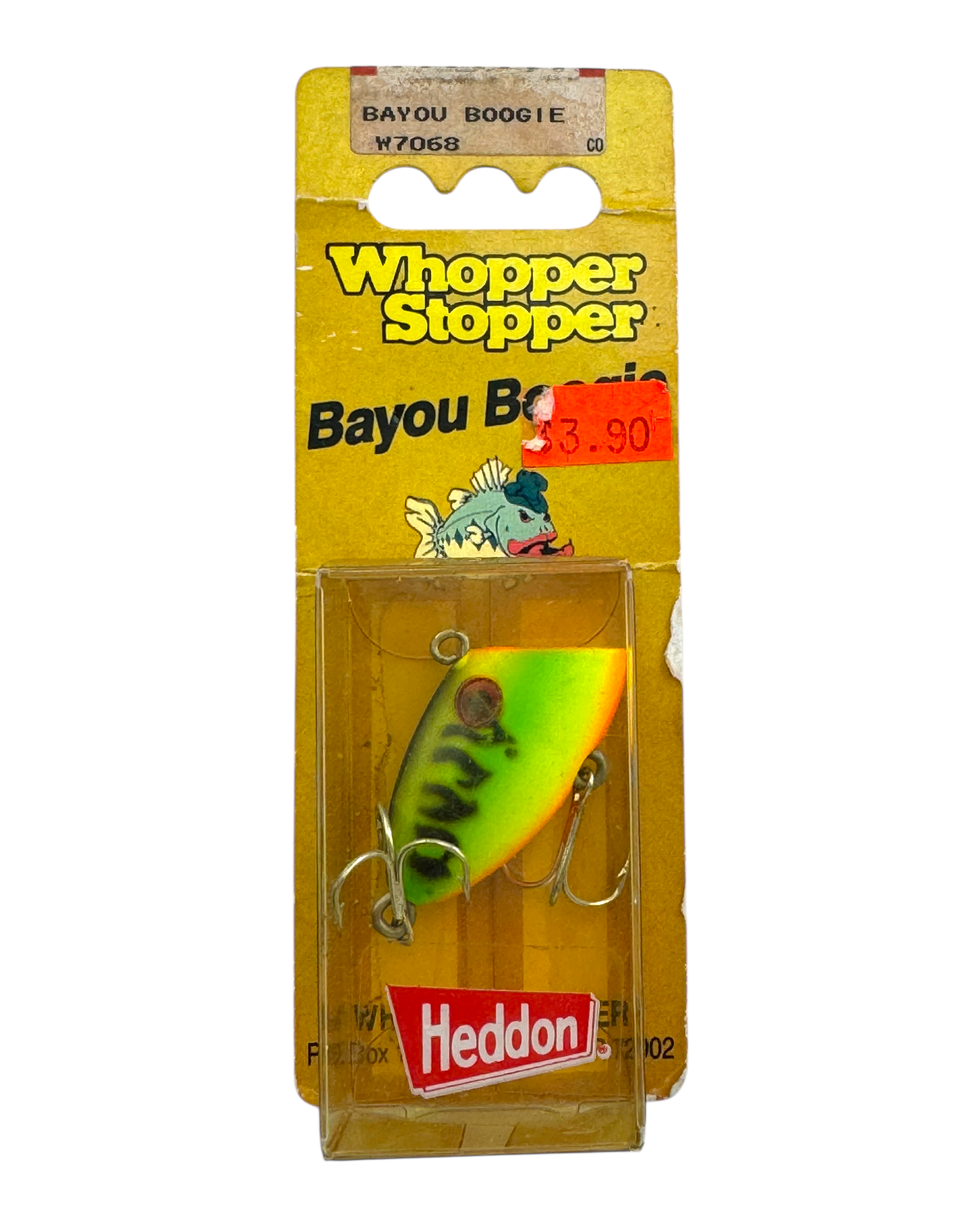 HEDDON WHOPPER STOPPER BAYOU BOOGIE FISHING LURE • W7068 BLAZING TIGER (FIRE TIGER)