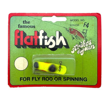 Load image into Gallery viewer, HELIN TACKLE FAMOUS FLATFISH FLYROD LURE on VINTAGE FISHING GRAPHICS CARD
