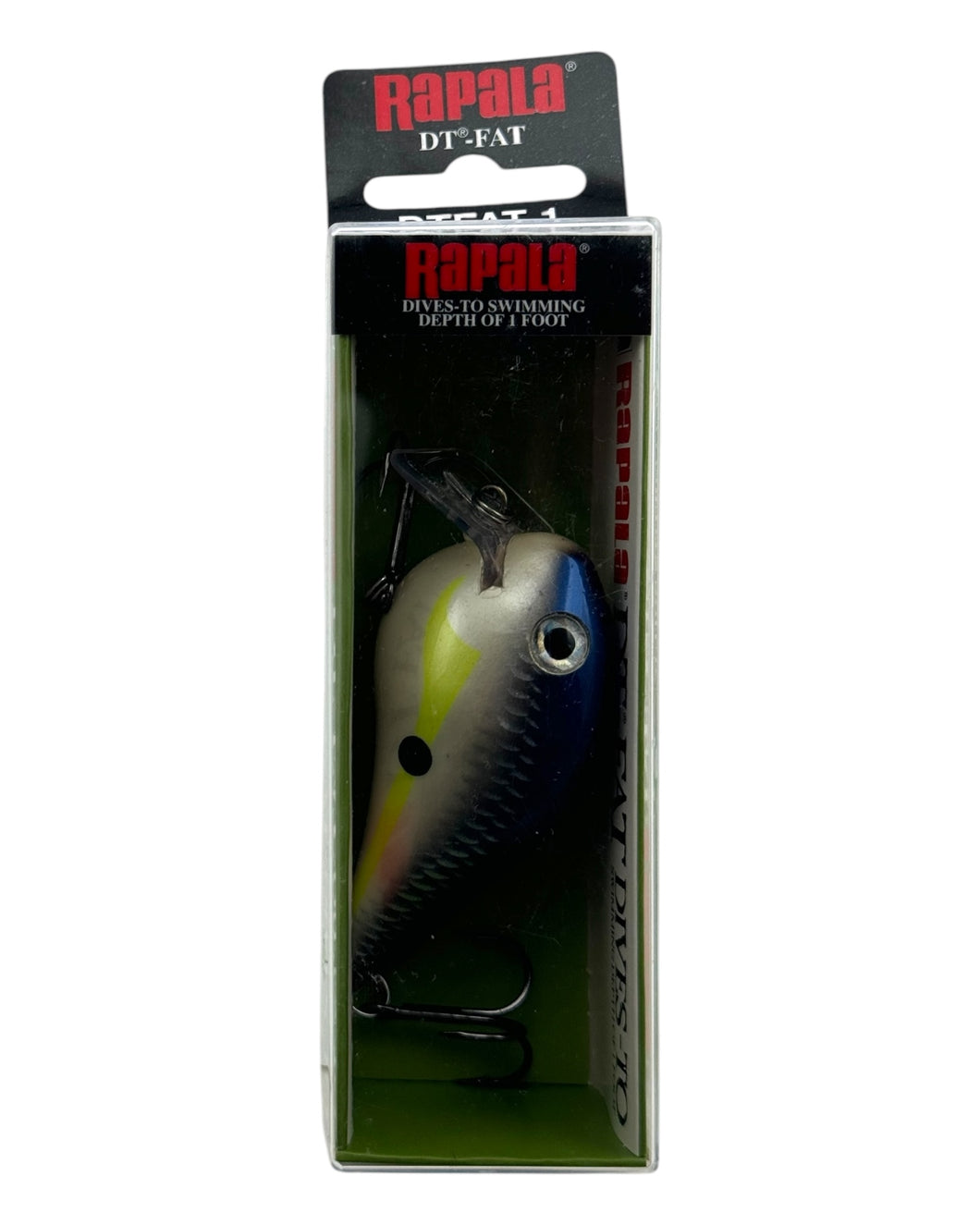 RAPALA LURES DT-FAT SHALLOW RUNNER in HELSINKI SHAD. DIVES-TO Series Waker.