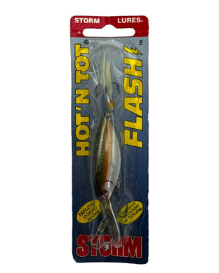 HOT N TOT FLASH FISHING LURE in BROWN MINNOW GLITZ