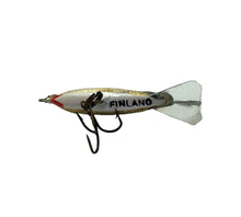 Cargar imagen en el visor de la galería, Finland Stamp View of Antique RAPALA LURES &quot;WINTER RAPALA-WOBBLER&quot; Jigging Fishing Lure in KULTA GOLD

