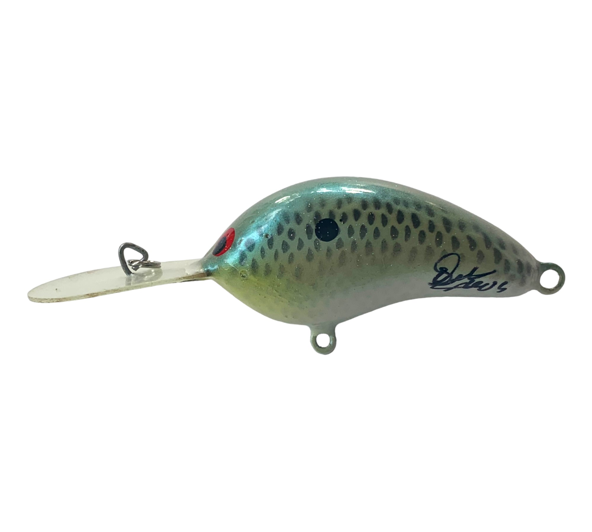 bass lures crankbaits Handmade Bass Lures • BRIAN'S BEES CRANKBAITS 2 1/4" Fishing Lure • #27 GREEN IRIDESCENT PEARL SPOT