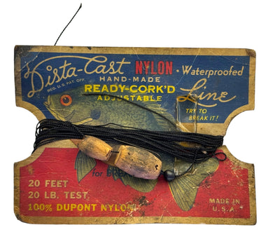 Cover Photo for DISTA-CAST HAND-MADE READY-CORKED Fishing Line on Antique Card