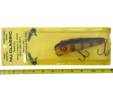 Load image into Gallery viewer, Arlington Heights, Illinois • NU-CLASSIC TACKLE COMPANY Handcrafted Wood Fishing Lure •  5&quot; YELLOW &amp; RED PERCH SCALE
