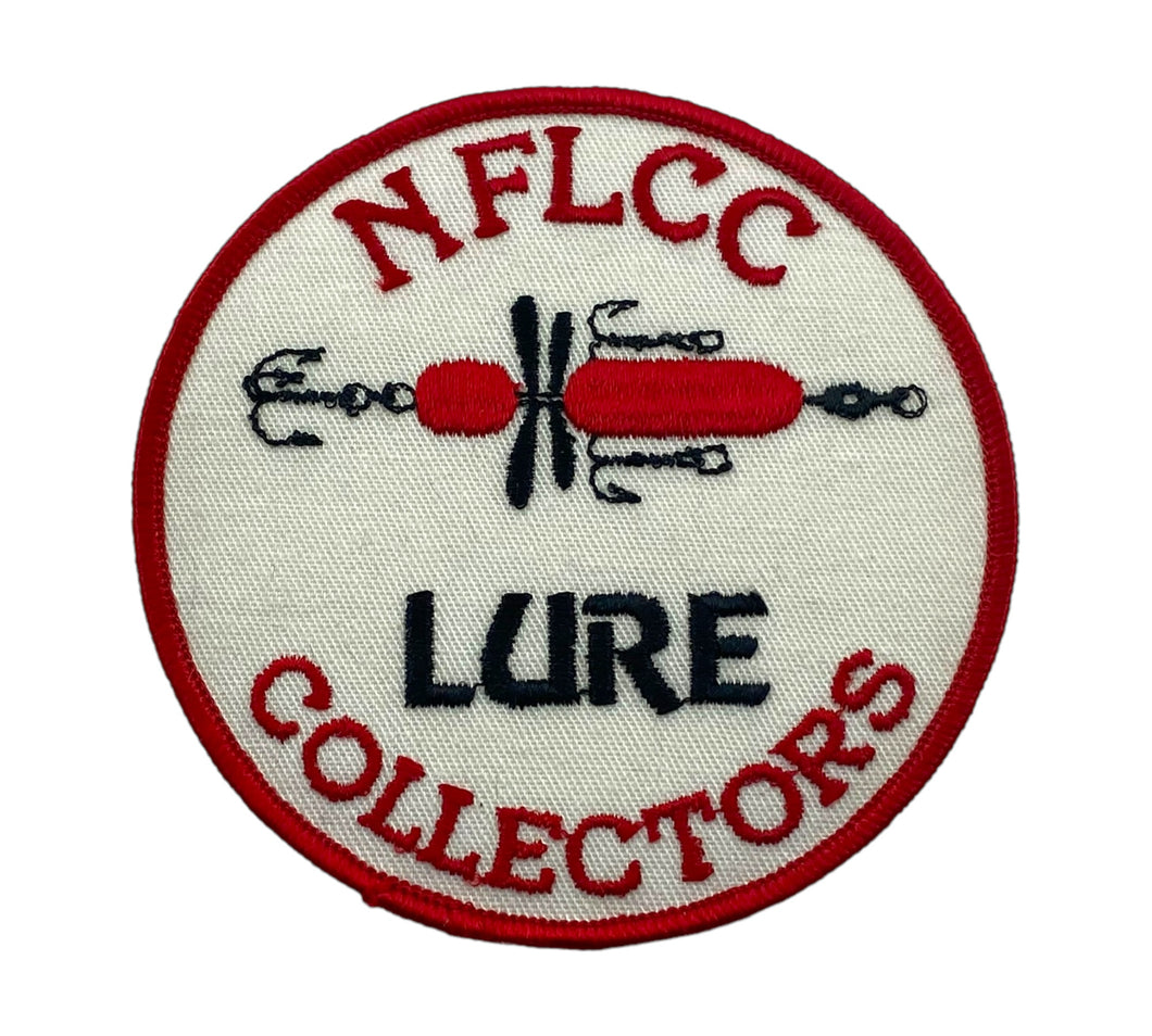 NFLCC PREMIERE EDITION FISHING PATCH • Antique SHAKESPEARE REVOLUTION LURE