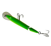 Charger l&#39;image dans la galerie, Back View of Rebel Lures FASTRAC JOINTED MINNOW Fishing Lure in CHARTREUSE &amp; GREEN
