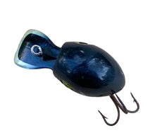 Load image into Gallery viewer, Top View of UBANGI Type Fishing Lure BLACK SILVER STRIPES
