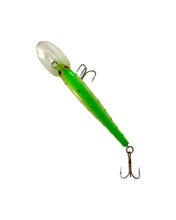 Cargar imagen en el visor de la galería, Top View of STORM LURES Deep Jr Thunderstick Fishing Lures in LUMINOUS GREEN HERRINGBONE
