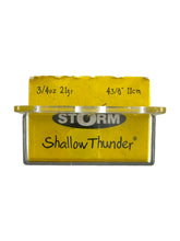 Load image into Gallery viewer, Box Stats View of STORM LURES SHALLOW THUNDER 11 Fishing Lure in GOLD PERCH
