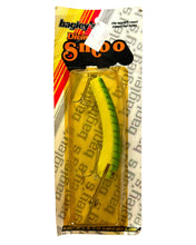 Load image into Gallery viewer, Additional Pic of BAGLEY BAITS DIVING SMOO 5 Wood Fishing Lure in Black Stripes on Green Chartreuse (Hot Tiger; Tiger Stripes)
