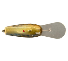 Lataa kuva Galleria-katseluun, Belly View of Maker&#39;s Mark of C-FLASH CRANKBAITS Handcrafted Deep Diver Fishing Lure in OLIVE GREEN CRAW/BLUE FLAKE
