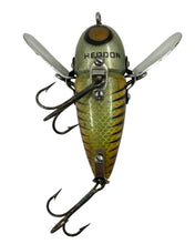 Load image into Gallery viewer, Belly View of ANTIQUE HEDDON CONETAIL CRAZY CRAWLER WOOD FISHING LURE in SILVER SHORE MINNOW
