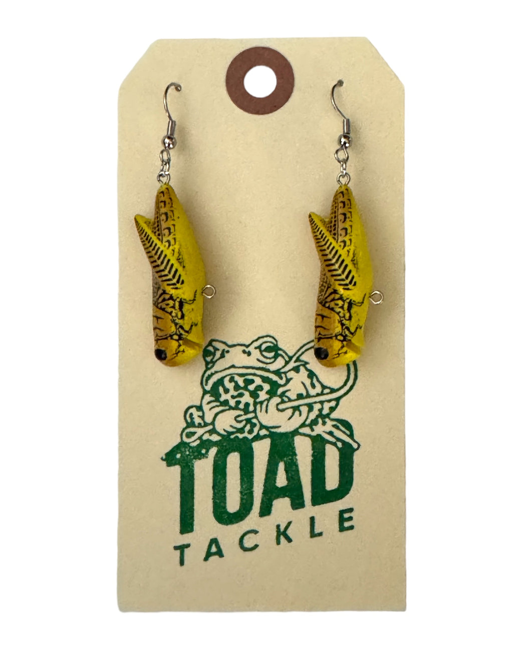 REBEL LURES YELLOW GRASSHOPPER FISHING LURE EARRINGS – Toad Tackle
