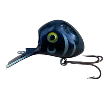 Load image into Gallery viewer, Right Facing View of UBANGI Type Fishing Lure BLACK SILVER STRIPES
