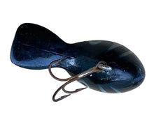 Load image into Gallery viewer, Belly View of UBANGI Type Fishing Lure BLACK SILVER STRIPES
