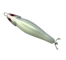 Cargar imagen en el visor de la galería, Top View of ARCADIA REEF PSYCHO PENCIL EASY Topwater Wood Fishing Lure in ALBINO. Japanese Collector Bait.
