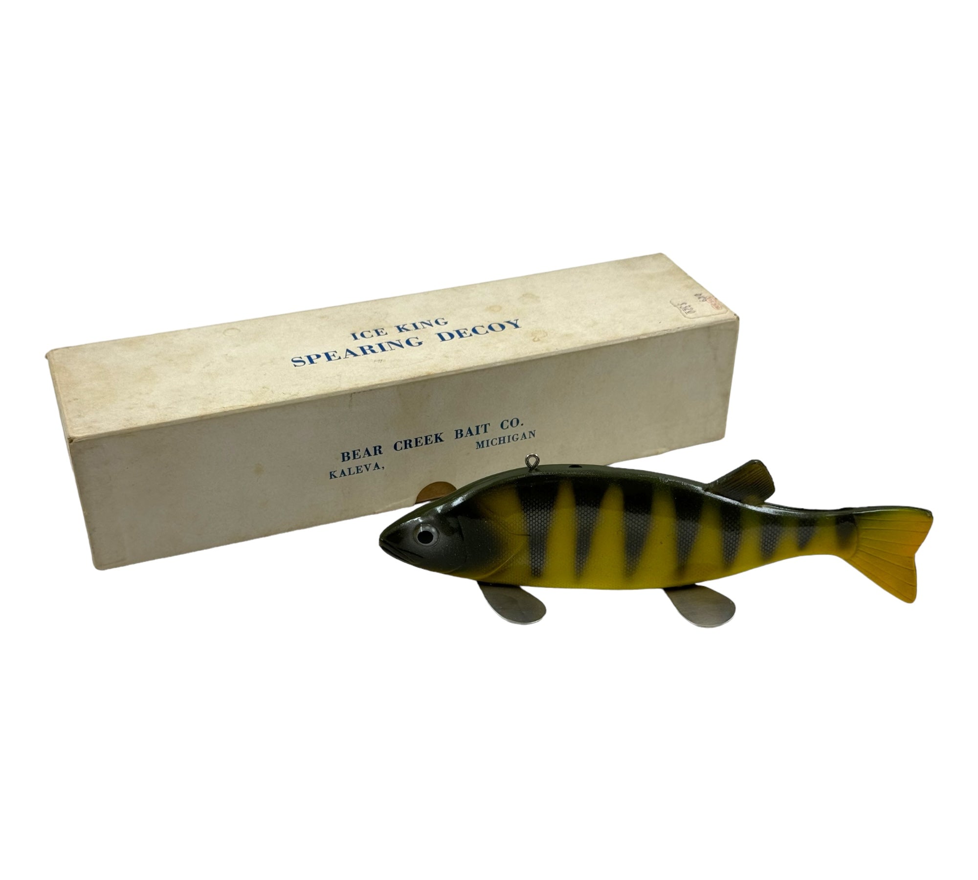 ▷ Vintage Ice King Fish Spearing Decoy Bear Creek Bait Co With
