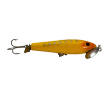 Load image into Gallery viewer, Right Facing View of Vintage Arbogast 5/8 oz JITTERSTICK Topwater Fishing Lure in YELLOW SHORE
