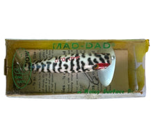 Load image into Gallery viewer, Boxed View of CREME&#39;S 6100 Series MAD DAD Vintage Fishing Lure in COACH DOG
