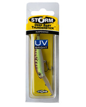 Load image into Gallery viewer, STORM LURES 6 cm DEEP BABY THUNDERSTICK Fishing Lure in PURPLE FIRE UV
