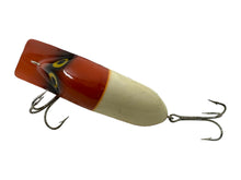 Load image into Gallery viewer, Top View of MARTZ TACKLE COMPANY of Detroit, Michigan, VEE-BUG Fishing Lure in RED HEAD &amp; WHITE TAIL
