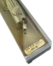 Load image into Gallery viewer, Cotton Cordell Model  Number View for COTTON CORDELL RED FIN DEEP Fishing Lure in NATURAL STRIPED BASS. Vintage Box for Big Fish JerkBait&nbsp; Included
