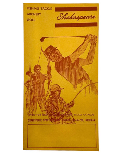SHAKESPEARE SPORTING GOODS Bait Shop Envelope. FISHING EPHEMERA with VINTAGE GRAPHICS