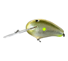 Load image into Gallery viewer, Left Facing View of C-FLASH CRANKBAITS Handcrafted Deep Diver Fishing Lure in GREEN FOIL
