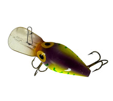 Load image into Gallery viewer, Top View of STORM LURES SUSPENDING WIGGLE WART Fishing Lure in PURPLE HOT TIGER
