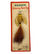 Cargar imagen en el visor de la galería, WORDEN SPINNING BASS BUG Antique Fishing Lure on Original Card
