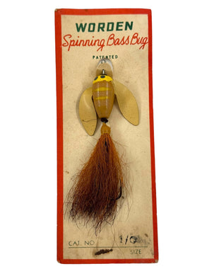 WORDEN SPINNING BASS BUG Antique Fishing Lure on Original Card