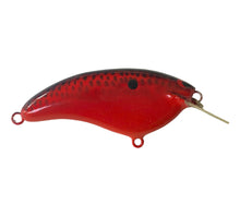 Charger l&#39;image dans la galerie, Handmade Bass Lures • BRIAN&#39;S BEES CRANKBAITS 2 3/4&quot; FLAT SIDE ROUND BILL Fishing Lure • #250 RED BLACK
