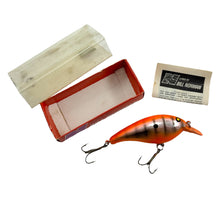 Load image into Gallery viewer, Complete View of NORMAN LURES (Bill Norman) LITTLE N Fishing Lure in FLUORESCENT ORANGE
