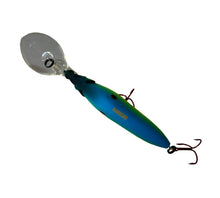Charger l&#39;image dans la galerie, Top View of DUEL HARDCORE SH-75 SF SHAD Fishing Lure in MATTE BLUE BACK CHARTREUSE
