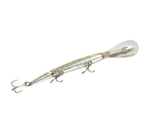 Lataa kuva Galleria-katseluun, Belly View of REBEL LURES JOINTED SPOONBILL MINNOW Fishing Lure  in SILVER/ORANGE/BLACK STRIPES
