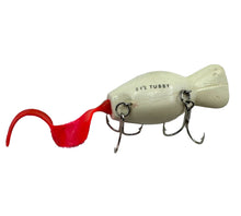 Load image into Gallery viewer, Belly Stamp View for STORM LURES LI&#39;L TUBBY EEL Vintage Fishing Lure in WHITE BLACK RIBS
